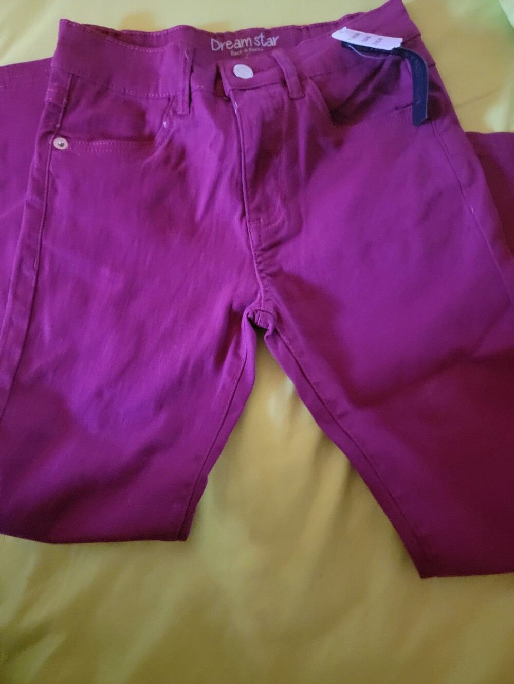 Lil Girls Magenta Skinny Jeans